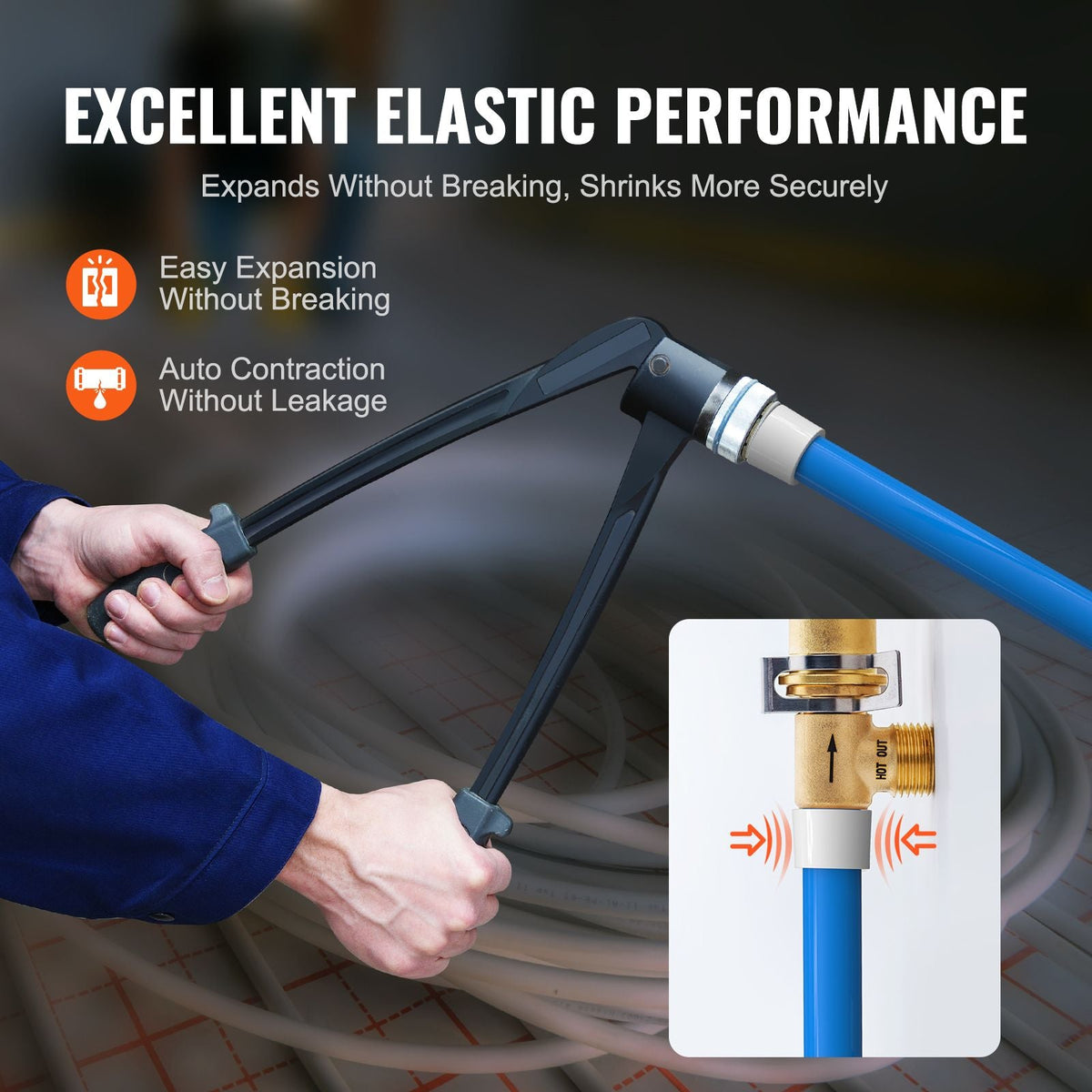 PEX Pipe 3/4 Inch, 100 Feet Length PEX-A Flexible Pipe Tubing for Potable Water, Pex Water Lines for Hot/Cold Water & Easily Restore, Plumbing Applications with Free Cutter,Blue