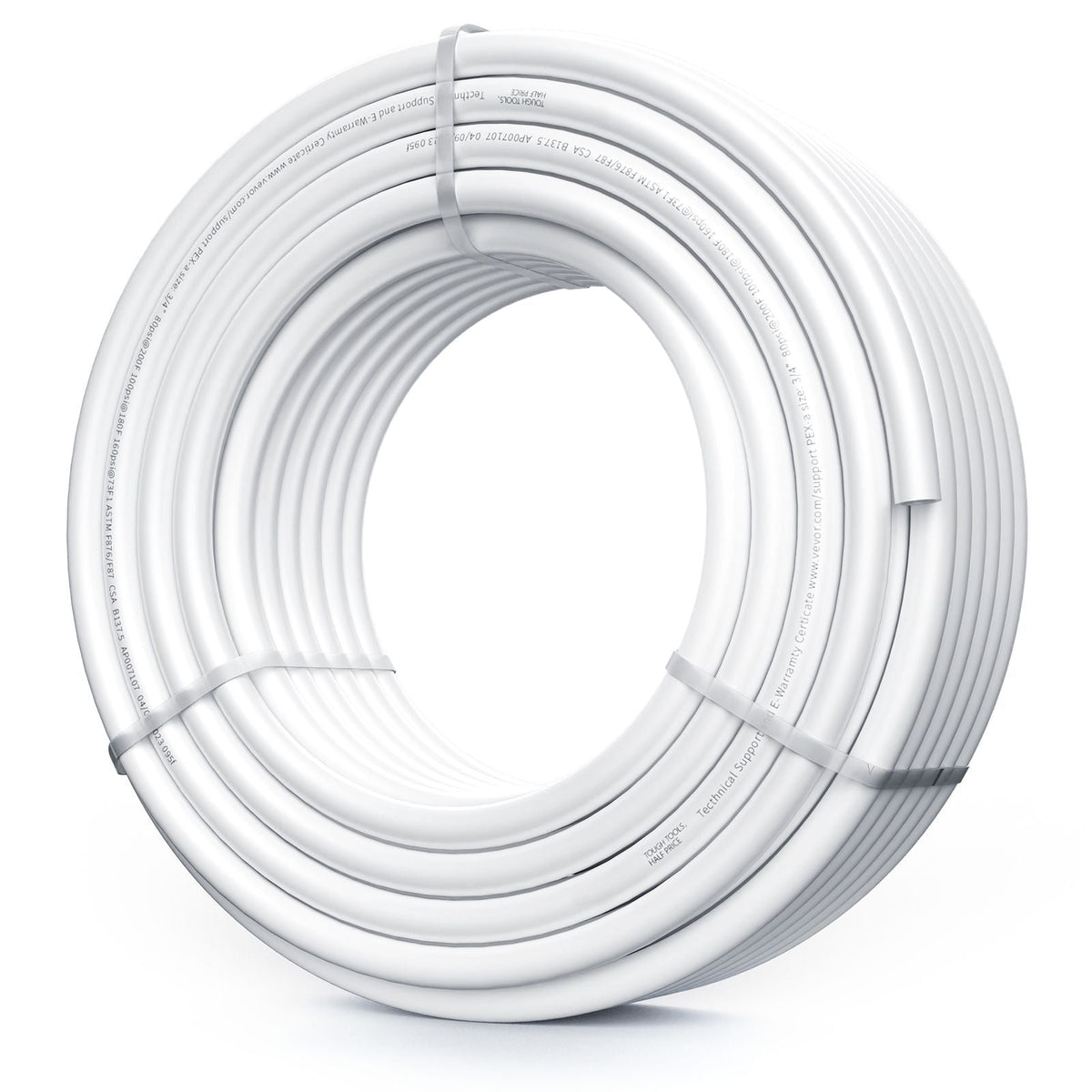PEX Pipe 3/4 Inch, 100 Feet Length PEX-A Flexible Pipe Tubing for Potable Water, Pex Water Lines for Hot/Cold Water & Easily Restore, Plumbing Applications with Free Cutter,White