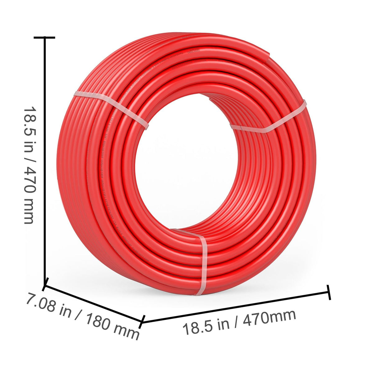 PEX Pipe 3/4 Inch, 100 Feet Length PEX-B Flexible Pipe Tubing for Potable Water, Pex Water Lines for Hot/Cold Water & Easily Restore, Plumbing Applications with Free Cutter & Clamps ,Red