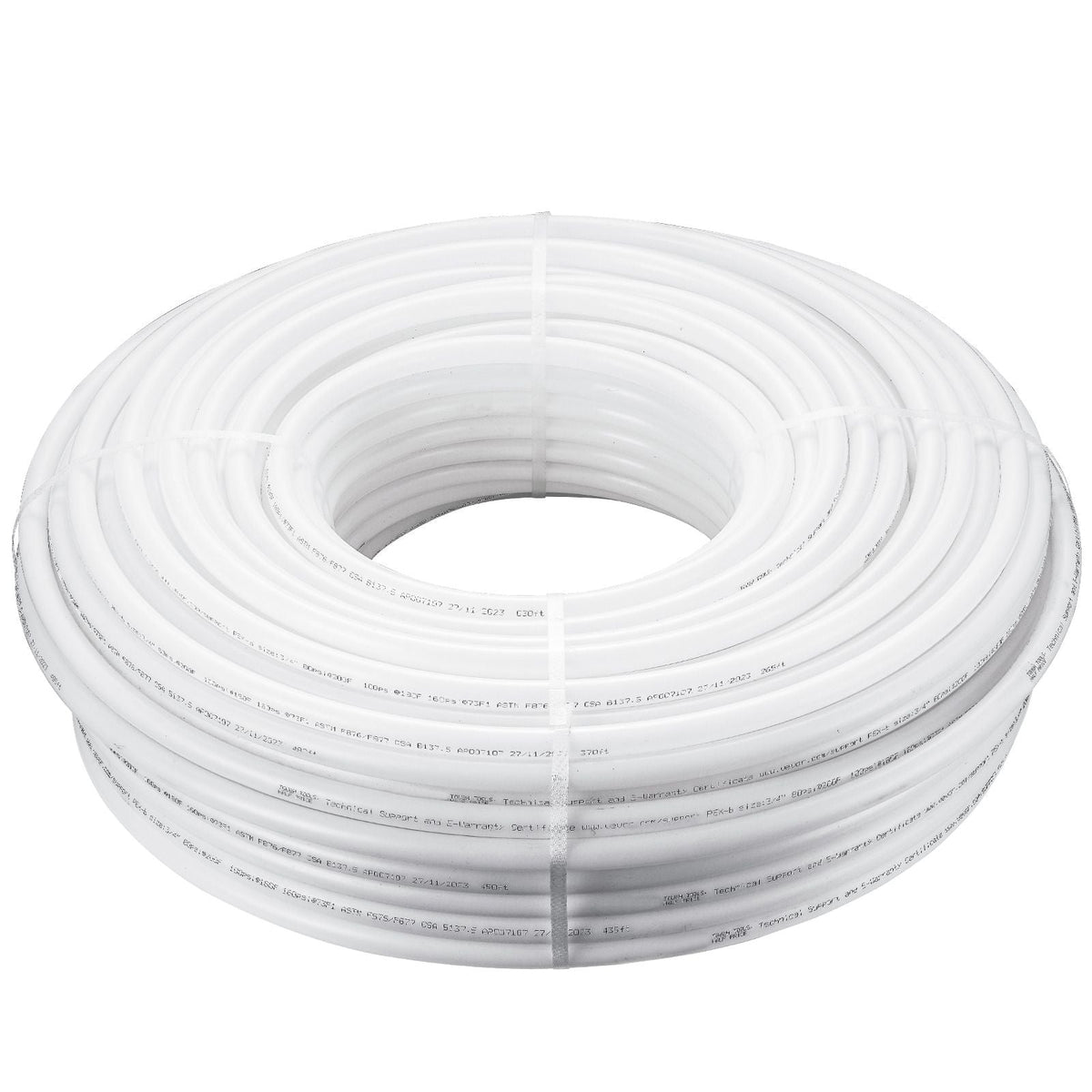 PEX Pipe 3/4 Inch, 500 Feet Length PEX-B Flexible Pipe Tubing for Potable Water, Pex Water Lines for Hot/Cold Water & Easily Restore, Plumbing Applications with Free Cutter & Clamps ,White
