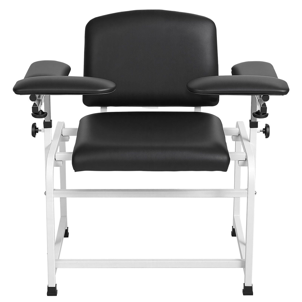 Phlebotomy Chair 750LBS Capacity Blood Draw Medical Chair, Comfortable Blood Drawing Chairs with Adjustable Armrests, Soft Padded Seat, Easy-to-Clean PVC Leather for Hospitals Clinics