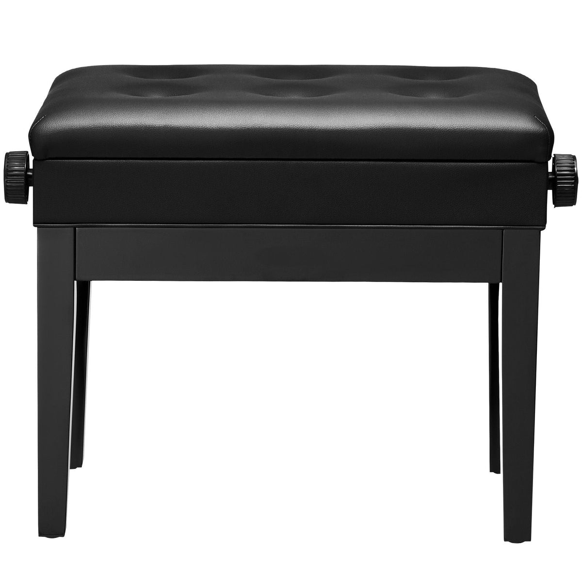 Piano Bench, 22" x 13" x 19.3", Keyboard Piano Chair with 19.3"-22.8" Adjustable Height, Padded Cushion, Storage Compartment for Music Books, Wooden Piano Stool Seat, for Vanity, Living Room
