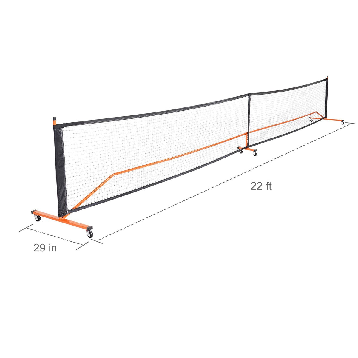 Pickleball Net Set, 22FT Regulation Size Portable Pickleball System with Bags, Balls, Paddles, Wheels, and Court Lines, Weather Resistant Metal Frame & PE Net, for Outdoor Backyard Driveway