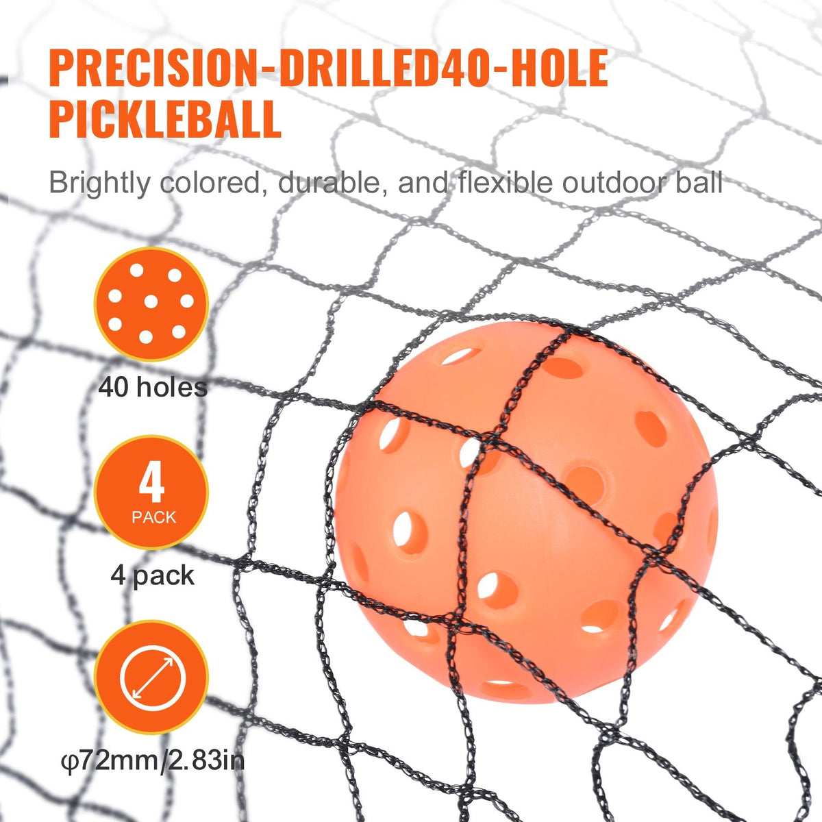 Pickleball Net Set, 22FT Regulation Size Portable Pickleball System with Carrying Bag & Balls & Paddles, Weather Resistant Steady Metal Frame & Strong PE Net, for Outdoor Backyard Driveway