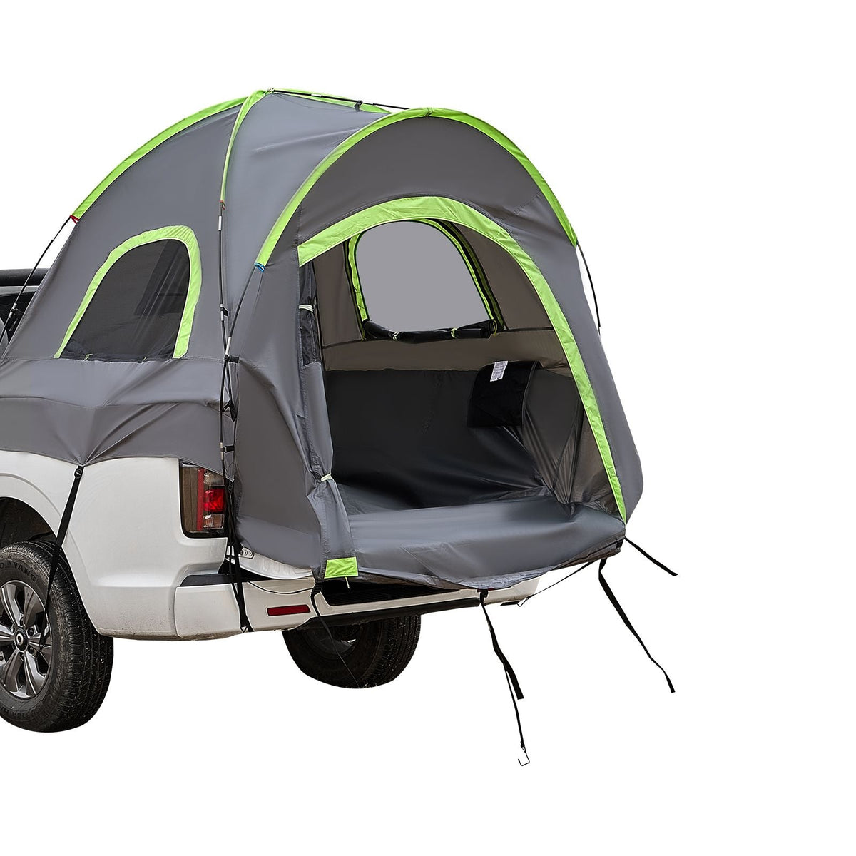 Pickup Truck Tent, Fit 5.0-5.2 ft Truck Tents for Camping, Waterproof PU2000mm 2-3 Person Sleeping Truck Bed Tent with Double Layer Design Windows, Sturdy Truck Bed Camper Shell with Storage Bag