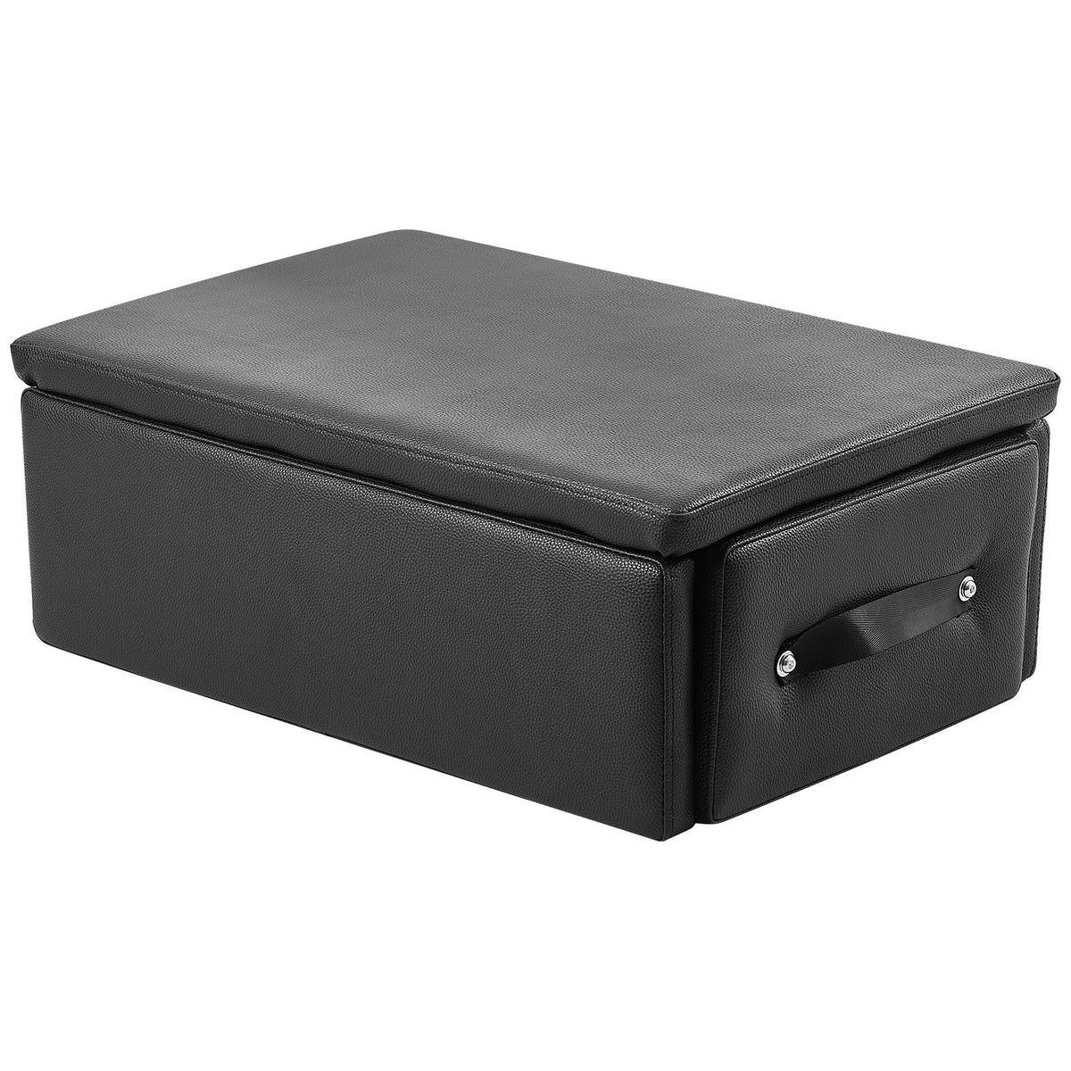Pilates Box for Reformer, 25x17x9 In Pilates Reformers Sitting Box for Exercises, Premium PU and Wood Pilates Equipment Accessory, Improve Strength, Balance, Range of Motion Home Gym, Black