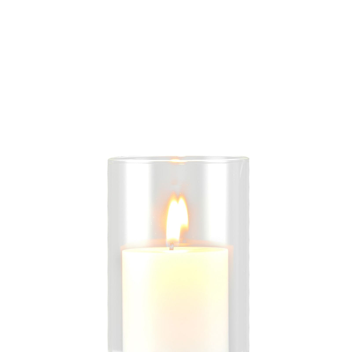 Pillar Candles and Glass Vases Set 120 Pcs, Clear Cylinder Hurricane Candle Holders for Wedding Centerpieces, Tall Vase for Table Decor, Wedding Party,Thanksgiving,White (2.56" x 4.7",5.9",7.9")