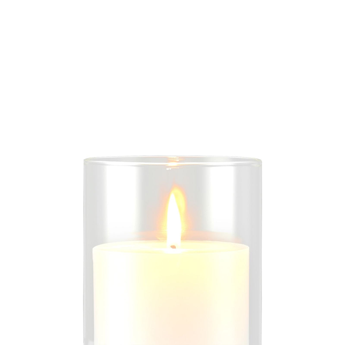 Pillar Candles and Glass Vases Set 36 Pcs, Clear Cylinder Hurricane Candle Holders for Wedding Centerpieces, Tall Vase for Table Decor, Wedding Party, Thanksgiving, White (3.4" x 4.7",7.1",9.8")