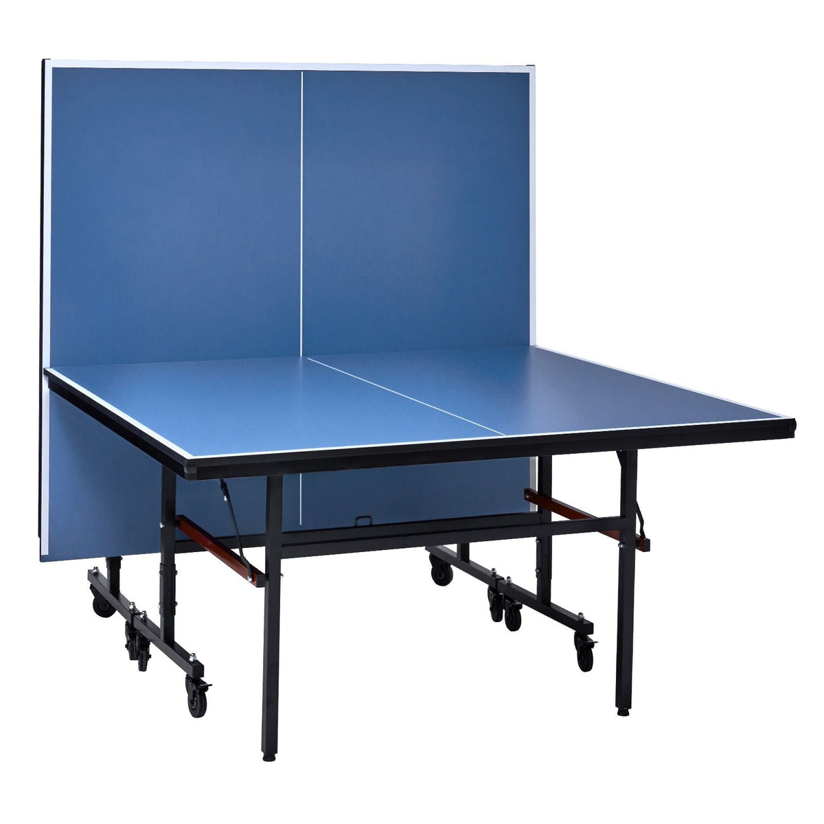 Ping Pong Table, Professional Table Tennis Game, Indoor MDF Portable Table Tennis Table, Foldable Ping Pong Table with Quick Clamp Net and Lockable Wheel, 10 Minute Easy Assembly, 18mm Tabletops