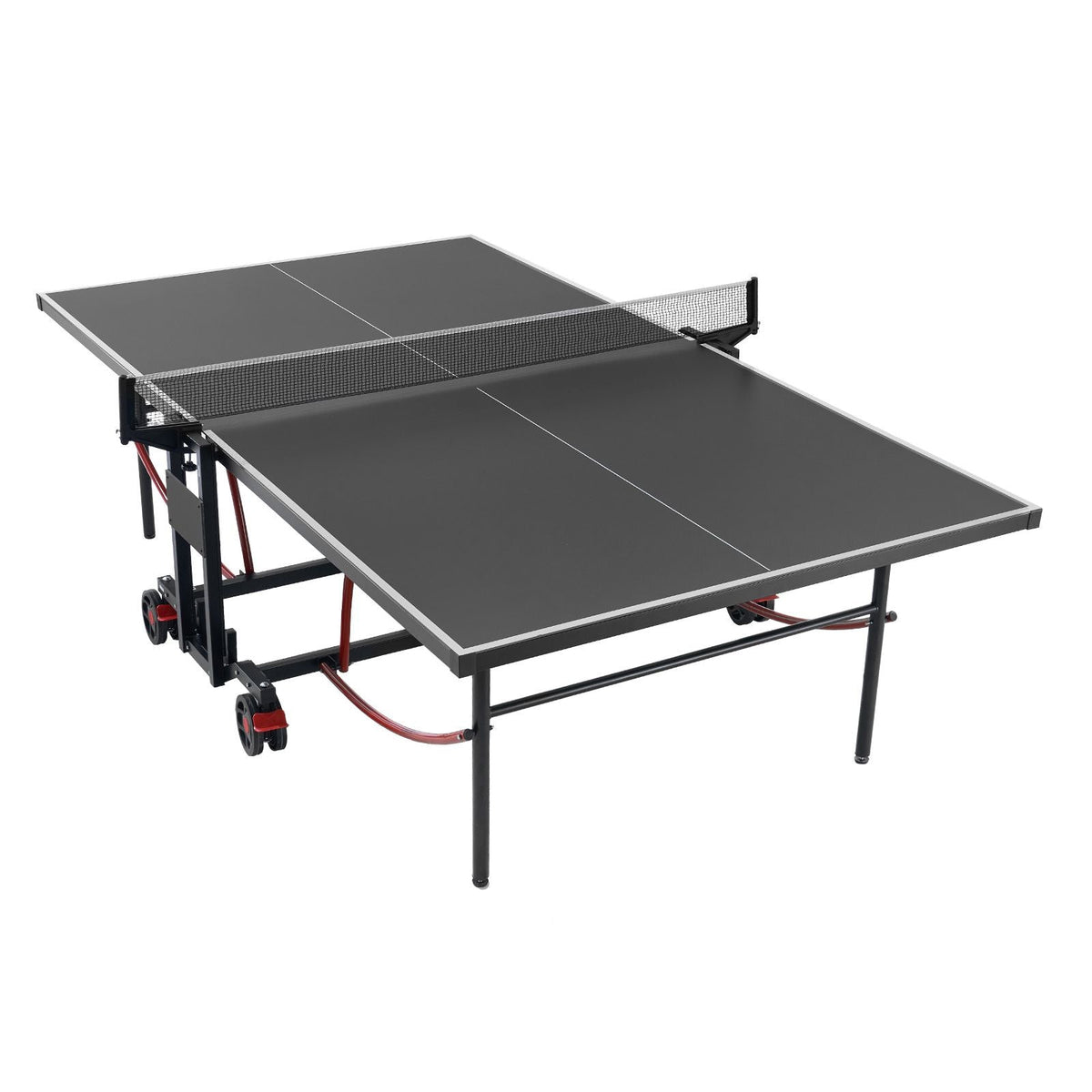Ping Pong Table, Professional Table Tennis Game, Indoor/Outdoor All Weather Aluminum Table Tennis Table, Portable Foldable Table with Quick Clamp Net & Large Lockable Wheels, 10 Minute Assembly