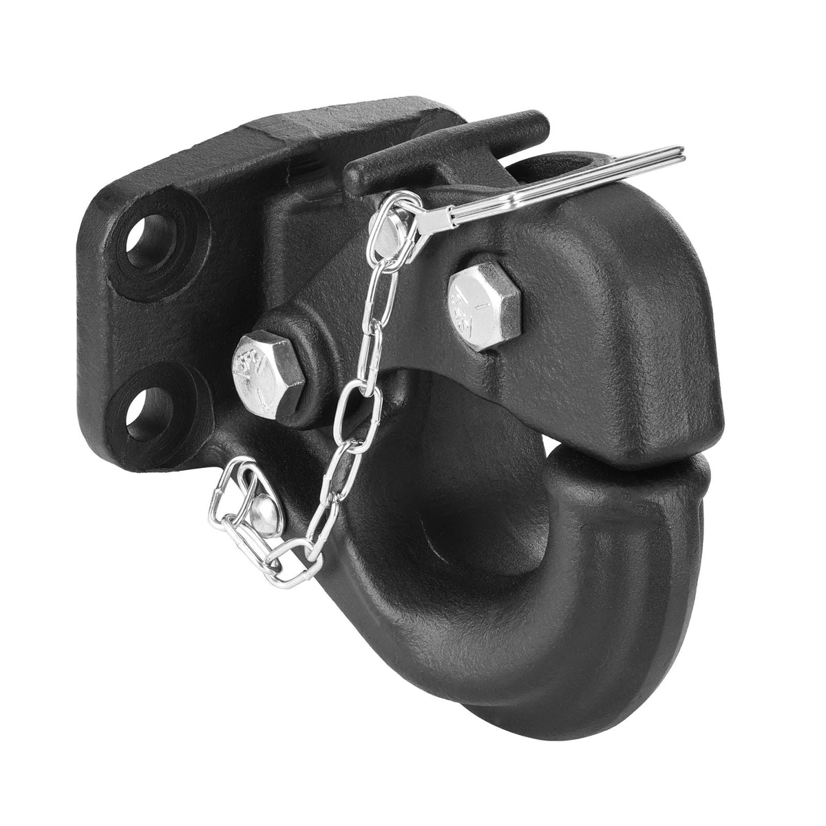 Pintle Hook, 30000 lbs Towing Capacity, Trailer Hitches Receiver Hook Fits for 2.5 to 3-inch Lunette Ring with Mounting Kit, Wear-resistant, Black Powder Coat, Suitable for Various Vehicles