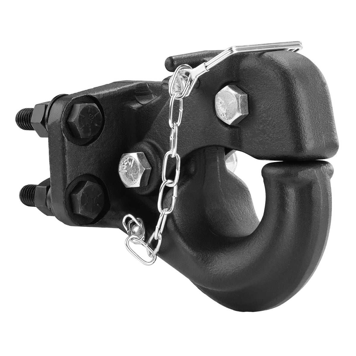 Pintle Hook, 30000 lbs Towing Capacity, Trailer Hitches Receiver Hook Fits for 2.5 to 3-inch Lunette Ring with Mounting Kit, Wear-resistant, Black Powder Coat, Suitable for Various Vehicles