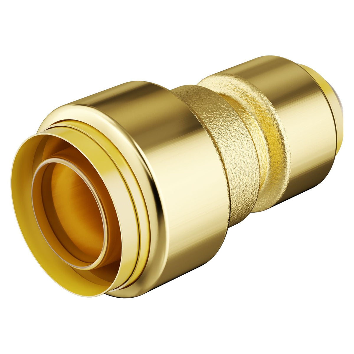 Pipe Fittings, 1/2"-3/4" 12PCS Brass Pipe Fittings, Straight-Through Push-Fit Pipe Connector Brass Air Fittings, Heavy Duty Plumbing Fittings Adapter for Heating/Shower Systems,Water Pipes