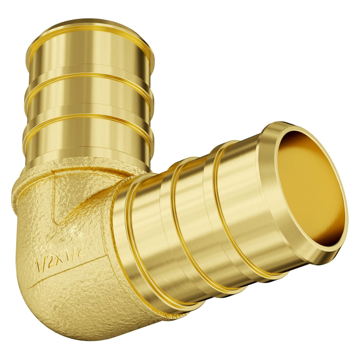 Pipe Fittings, 1/2" 50PCS Brass Pipe Fittings, Clamp-style Elbows Pipe Connector Brass Air Fittings, Heavy Duty Plumbing Fittings Tube Adapter for Heating/Shower Systems, Outdoor Water Pipes
