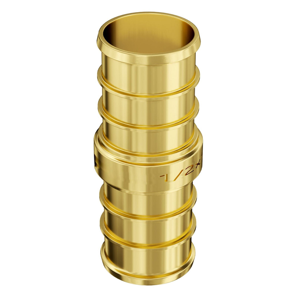 Pipe Fittings, 1/2" 50PCS Brass Pipe Fittings, Clamp-style Straight-Through Pipe Connector Brass Air Fittings, Heavy Duty Plumbing Fittings Tube Adapter for Heating/Shower Systems,Water Pipes