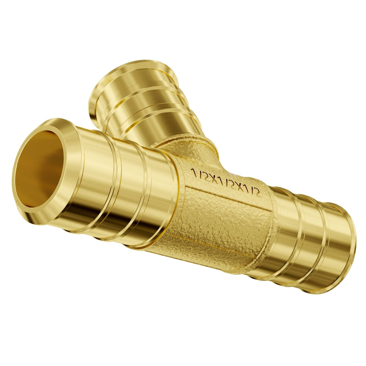 Pipe Fittings, 1/2" 50PCS Brass Pipe Fittings, Clamp-style Tee Pipe Connector Brass Air Fittings, Heavy Duty Plumbing Fittings Tube Adapter for Heating/Shower Systems,Outdoor Water Pipes