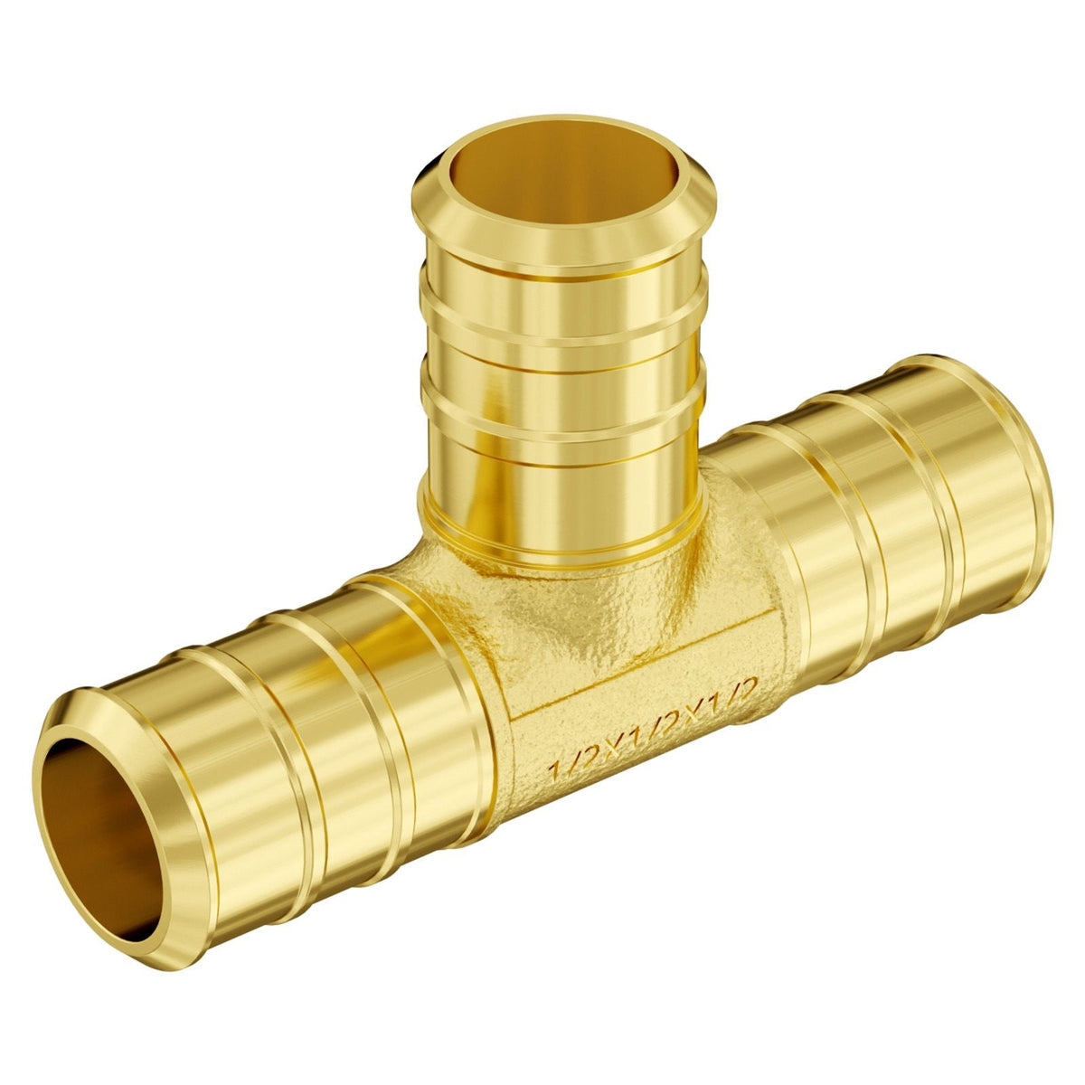 Pipe Fittings, 1/2" 50PCS Brass Pipe Fittings, Clamp-style Tee Pipe Connector Brass Air Fittings, Heavy Duty Plumbing Fittings Tube Adapter for Heating/Shower Systems,Outdoor Water Pipes