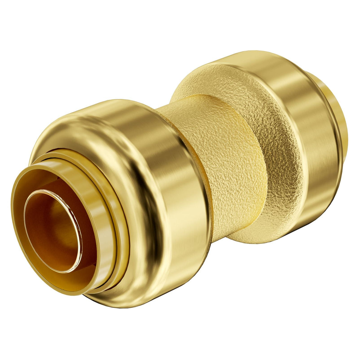 Pipe Fittings, 3/4" 12PCS Brass Pipe Fittings, Straight-Through Push-Fit Pipe Connector Brass Air Fittings, Heavy Duty Plumbing Fittings Adapter for Heating/Shower Systems, Water Pipes