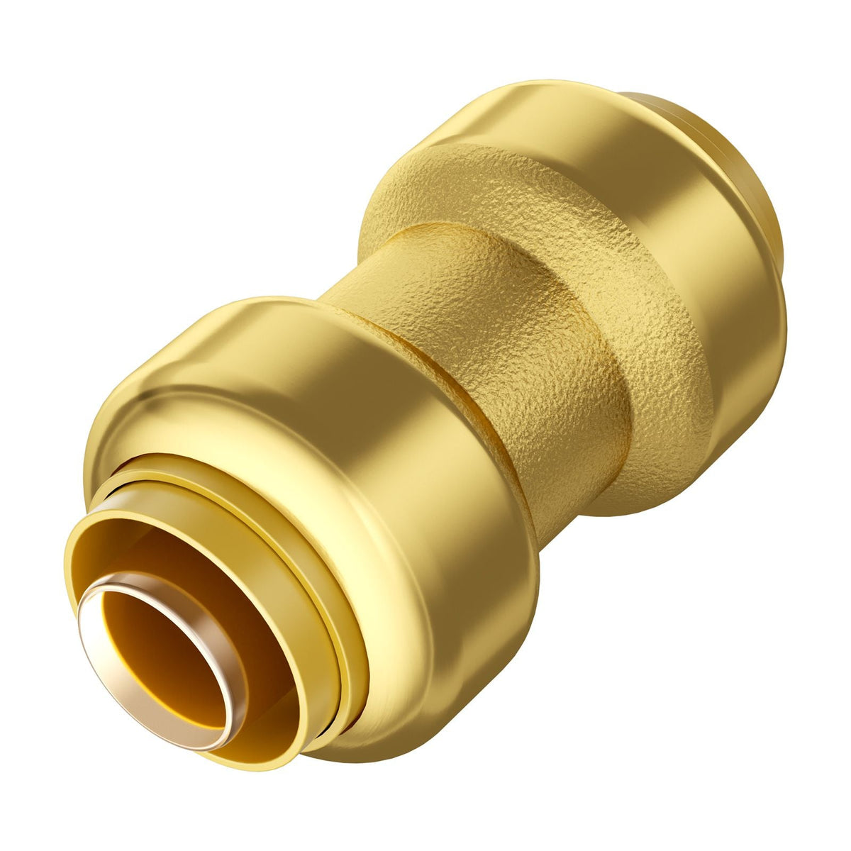 Pipe Fittings, 3/4" 12PCS Brass Pipe Fittings, Straight-Through Push-Fit Pipe Connector Brass Air Fittings, Heavy Duty Plumbing Fittings Adapter for Heating/Shower Systems, Water Pipes
