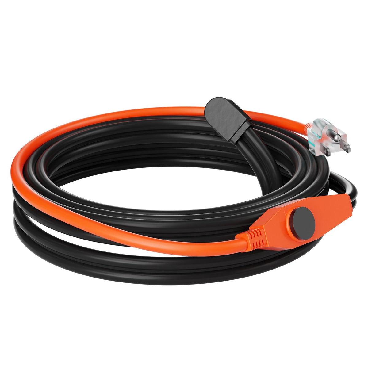 Pipe Heating Cable, 12FT 7W/FT Heat Tape for Pipes with Built-in Thermostat, Water Pipe Heat Cable Protects PVC Hose, Metal and Plastic Pipe from Freezing
