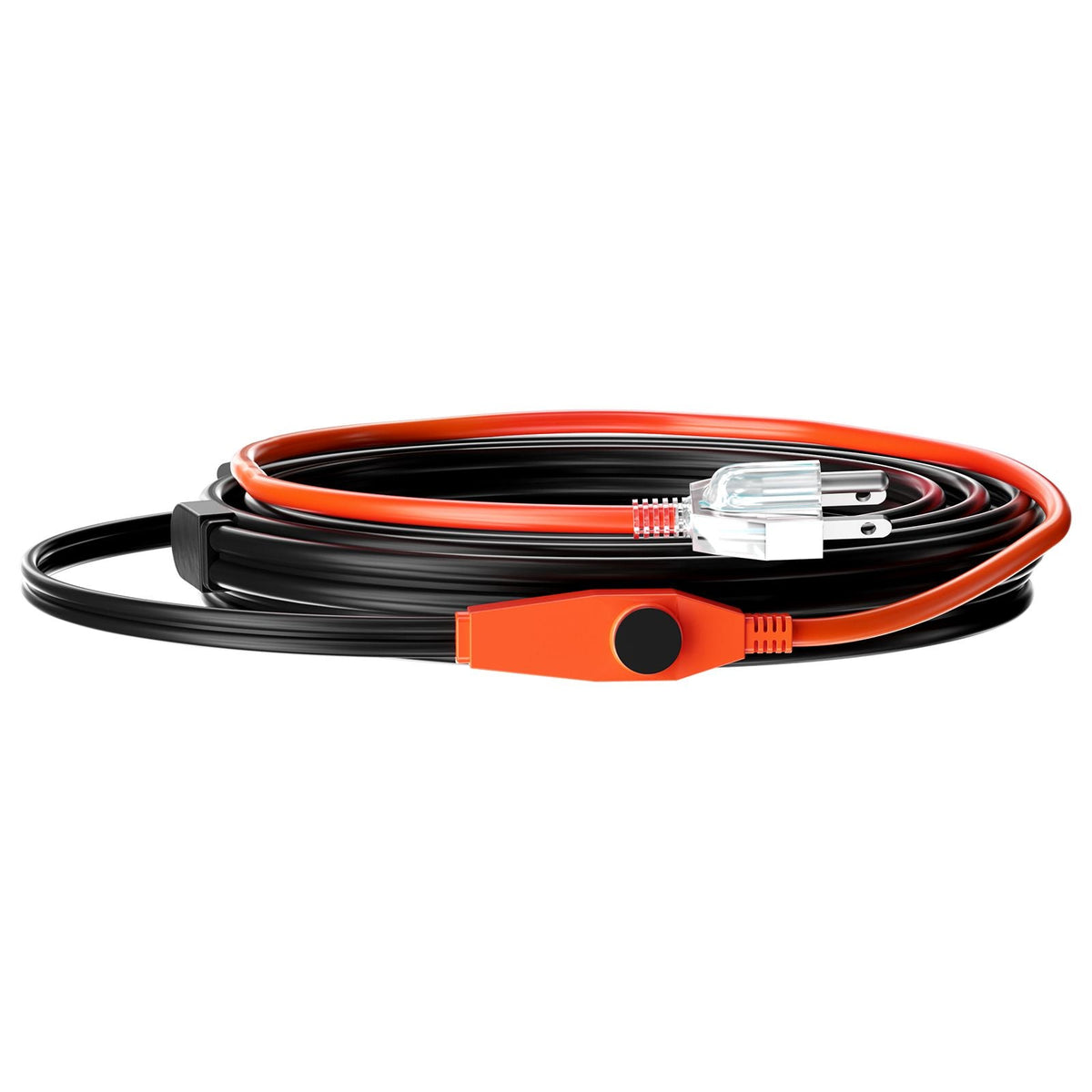 Pipe Heating Cable, 12FT 7W/FT Heat Tape for Pipes with Built-in Thermostat, Water Pipe Heat Cable Protects PVC Hose, Metal and Plastic Pipe from Freezing