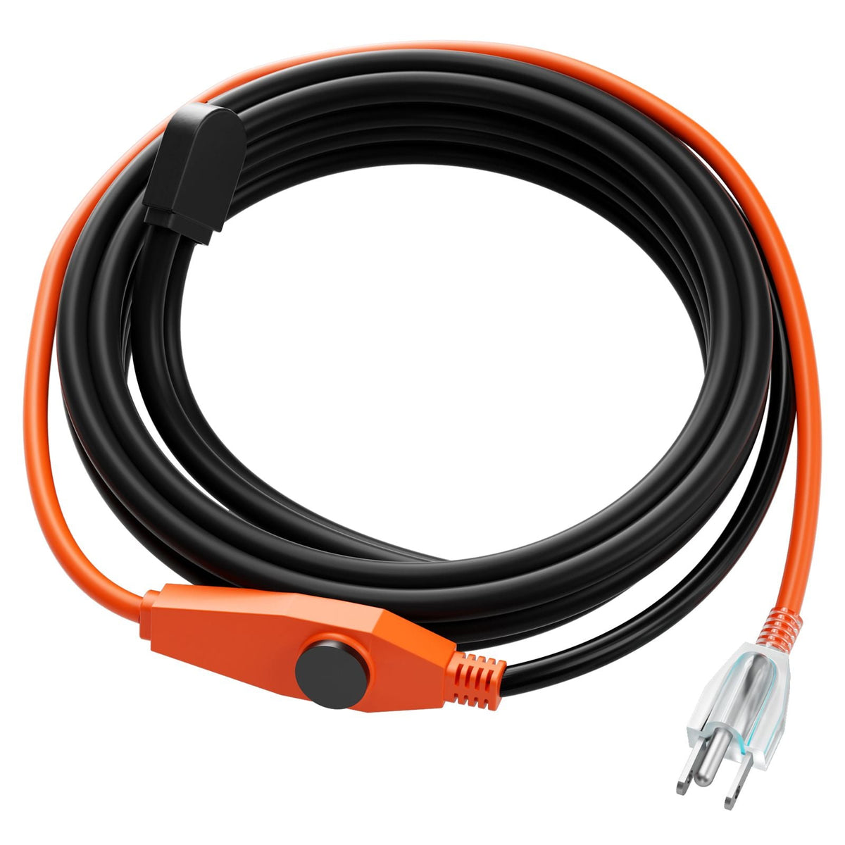 Pipe Heating Cable, 12FT 7W/FT Heat Tape for Pipes with Built-in Thermostat, Water Pipe Heat Cable Protects PVC Hose, Metal and Plastic Pipe from Freezing