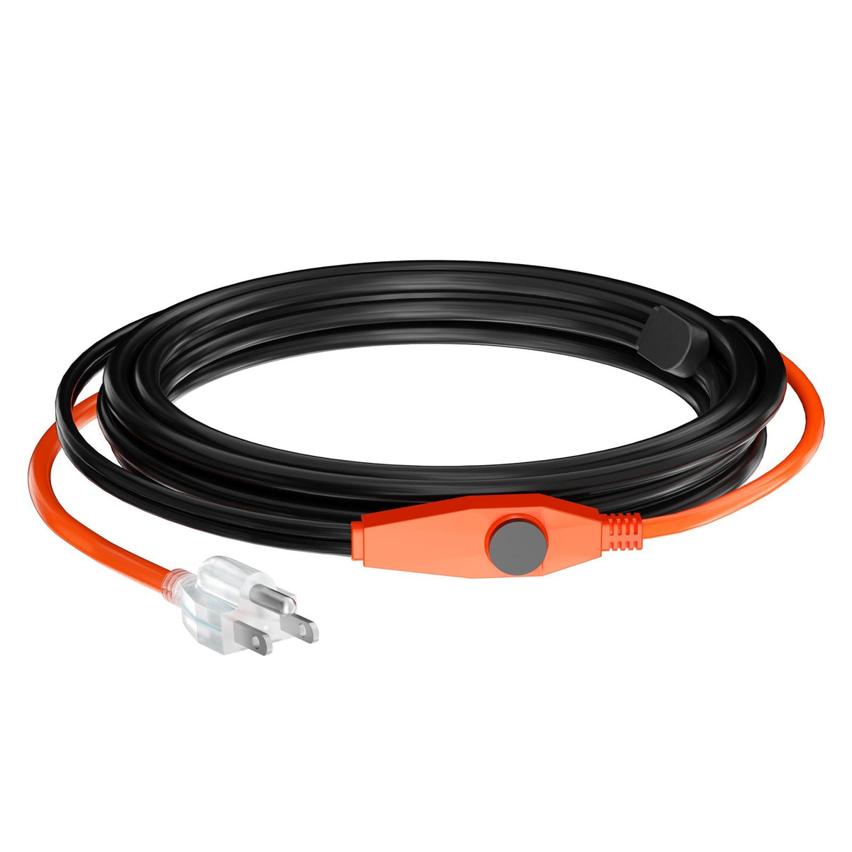 Pipe Heating Cable, 12FT 7W/FT Heat Tape for Pipes with Built-in Thermostat, Water Pipe Heat Cable Protects PVC Hose, Metal and Plastic Pipe from Freezing