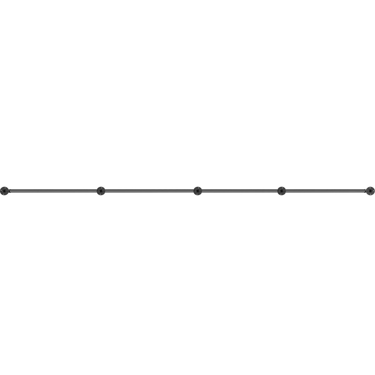 Pipe Stair Handrail, 13FT Staircase Handrail, 440LBS Load Capacity Carbon Steel Pipe Handrail, Industrial Pipe Handrail with Wall Mount Support, Round Corner Wall Handrailing for Indoor, Outdoor