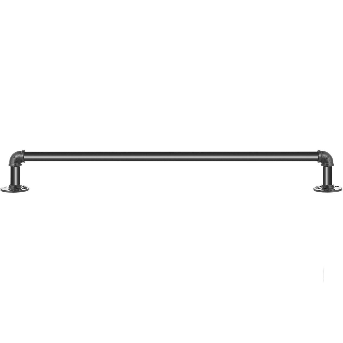 Pipe Stair Handrail, 2FT Staircase Handrail, 440LBS Load Capacity Carbon Steel Pipe Handrail, Industrial Pipe Handrail with Wall Mount Support, Round Corner Wall Handrailings for Indoor, Outdoor
