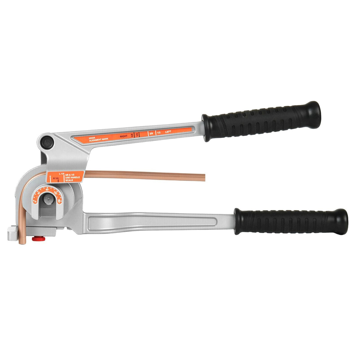 Pipe Tube Bender, 1/4", 3/8", 1/2" OD, 3 in 1 Manual Level Tube Bender, 180° Copper Aluminum Pipes Bending Tool for Automotive Repair, HVAC Air Conditioning