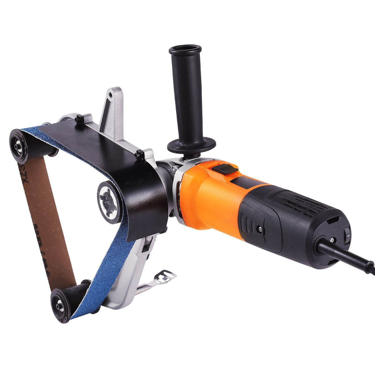Pipe Tube Polisher Sander, 1000W Pipe Belt Sander with 6 Variable Speeds 1100-3200rpm, Professional Belt Sander Grinding Machine with 100PCS Sanding Belts for Burnishing Finishing Rust Removal