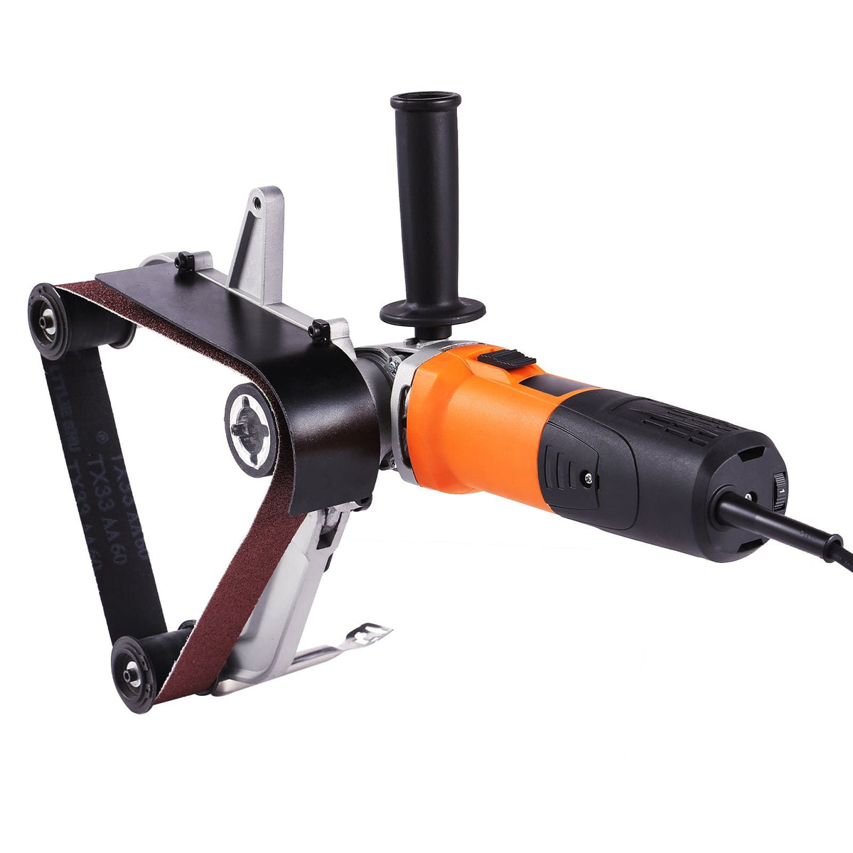 Pipe Tube Polisher Sander, 1000W Pipe Belt Sander with 6 Variable Speeds 1100-3200rpm, Professional Belt Sander Grinding Machine with 3PCS Sanding Belts for Burnishing Finishing Rust Removal