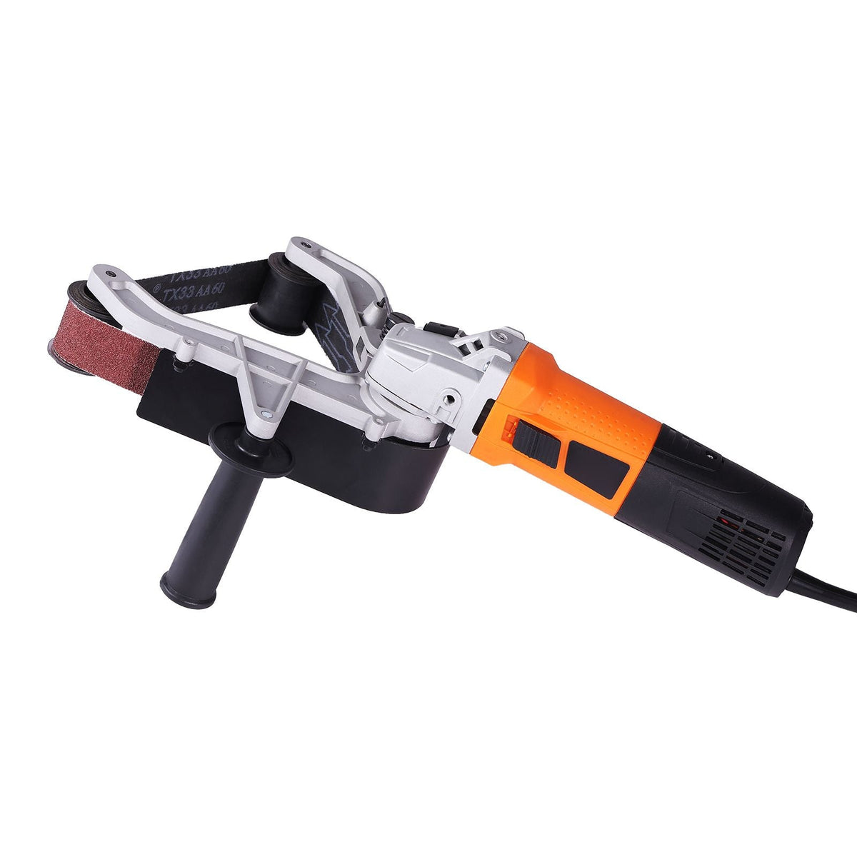 Pipe Tube Polisher Sander, 1000W Pipe Belt Sander with 6 Variable Speeds 1100-3200rpm, Professional Belt Sander Grinding Machine with 3PCS Sanding Belts for Burnishing Finishing Rust Removal