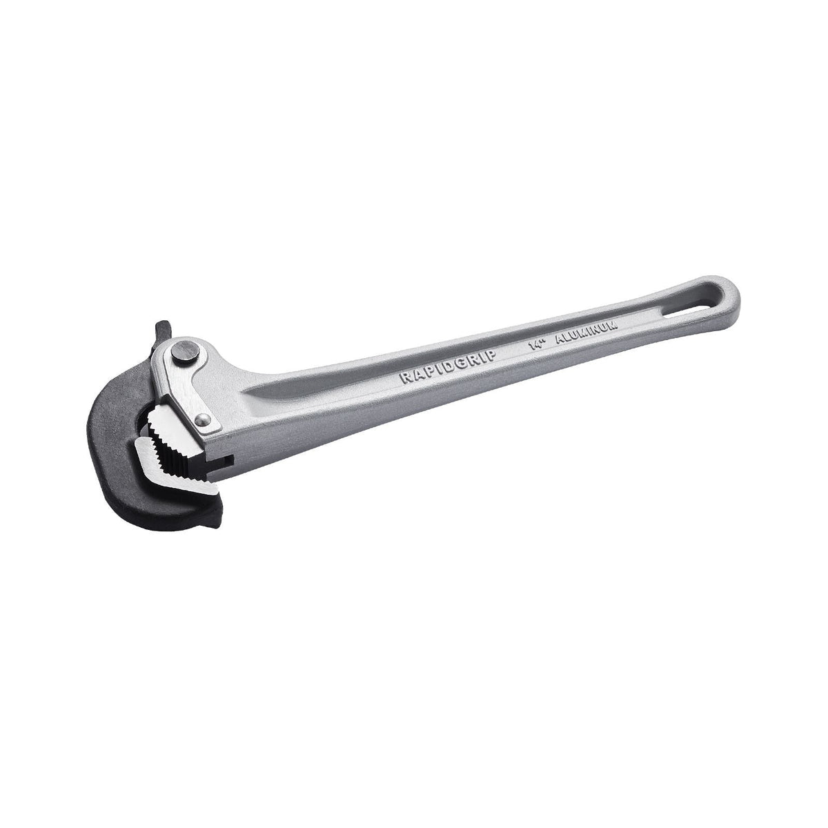 Pipe Wrench, 14" Aluminum Straight Pipe Wrench, Automatic Jaw Adjustment, Adjustable Plumbing Wrench, Easy to Carry, Ergonomic Handle, Hangable Design, for Water Pipes, Automotive Repairs