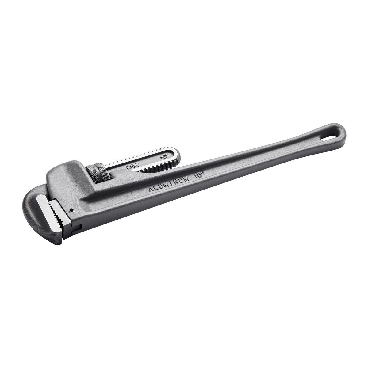 Pipe Wrench, 18" Aluminum Straight Pipe Wrench, Adjustable Plumbing Wrench, with High Strength Jaw and Ergonomic Handle, Easy to Carry, Hangable Design, for Water Pipes, Automotive Repairs