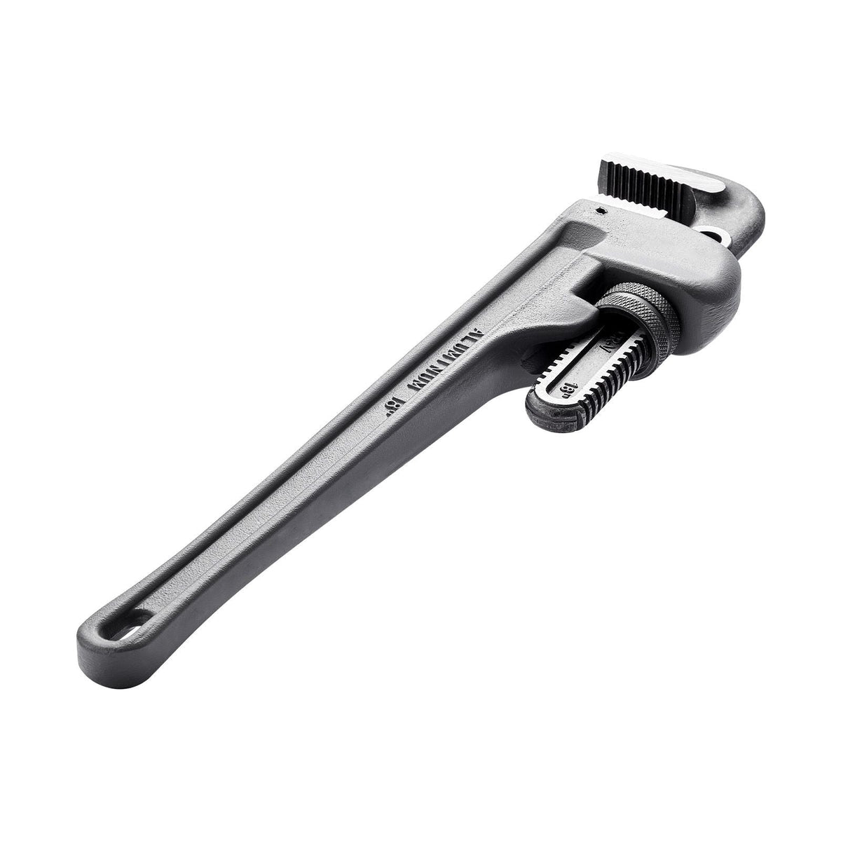 Pipe Wrench, 18" Aluminum Straight Pipe Wrench, Adjustable Plumbing Wrench, with High Strength Jaw and Ergonomic Handle, Easy to Carry, Hangable Design, for Water Pipes, Automotive Repairs