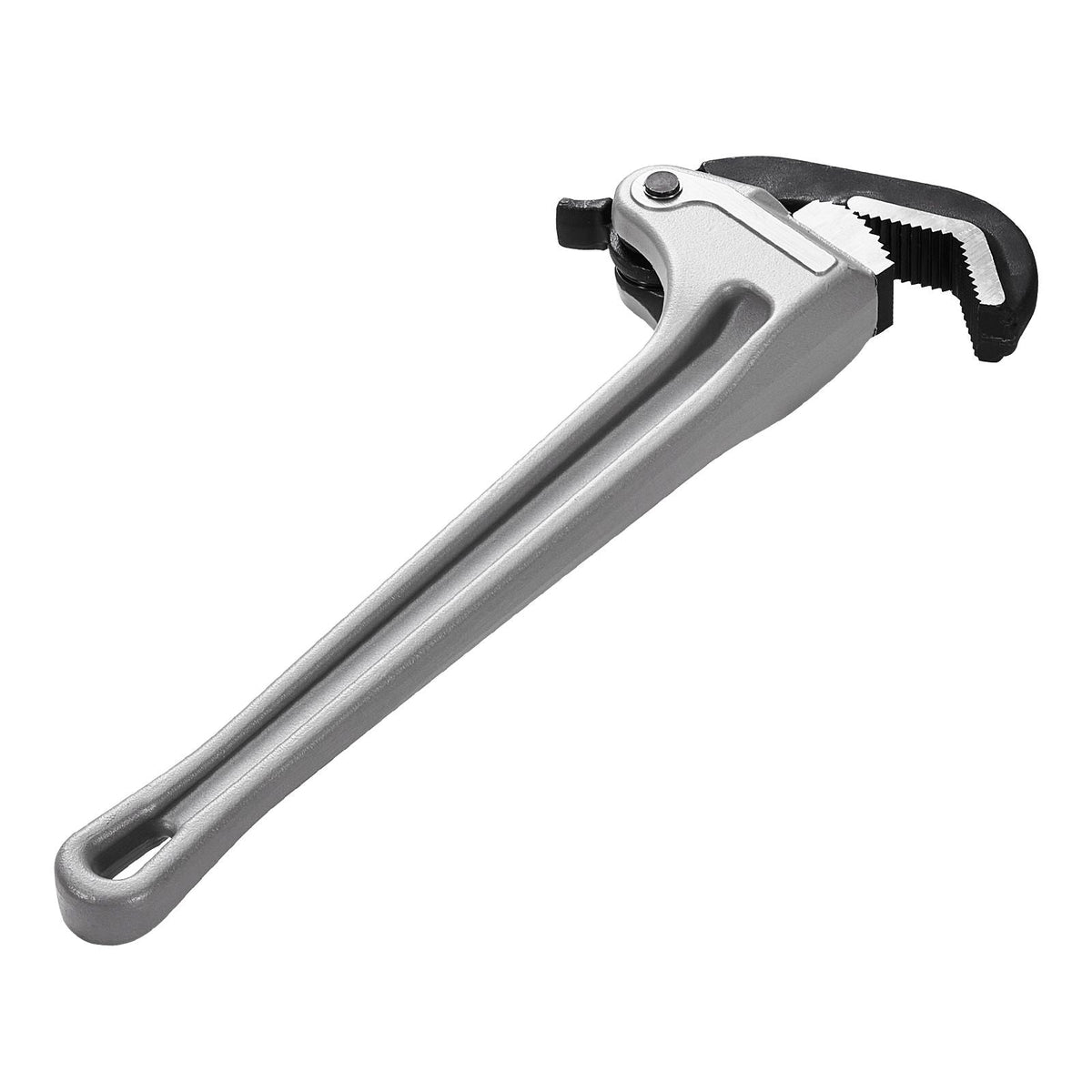 Pipe Wrench, 18" Aluminum Straight Pipe Wrench, Automatic Jaw Adjustment, Adjustable Plumbing Wrench, Easy to Carry, Ergonomic Handle, Hangable Design, for Water Pipes, Automotive Repairs