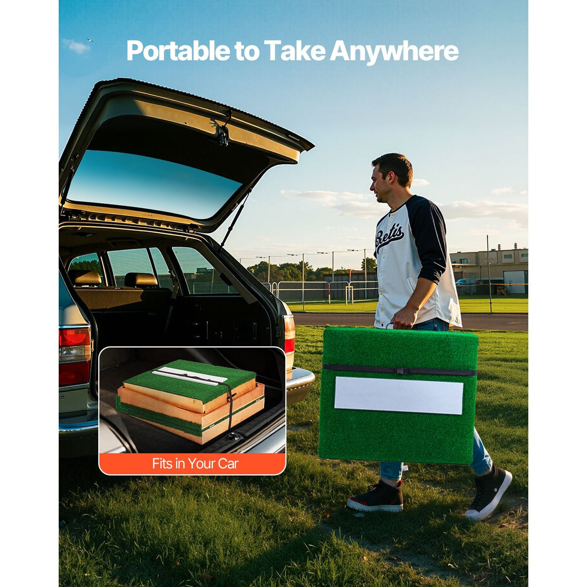 Pitching Mound, Portable Baseball Pitcher's Mound, 85 in Indoor Outdoor Pitching Practice and Training Equipment, Softball Pitching Aids with Antifade Turf, Pitching Rubber, Adjustable Base