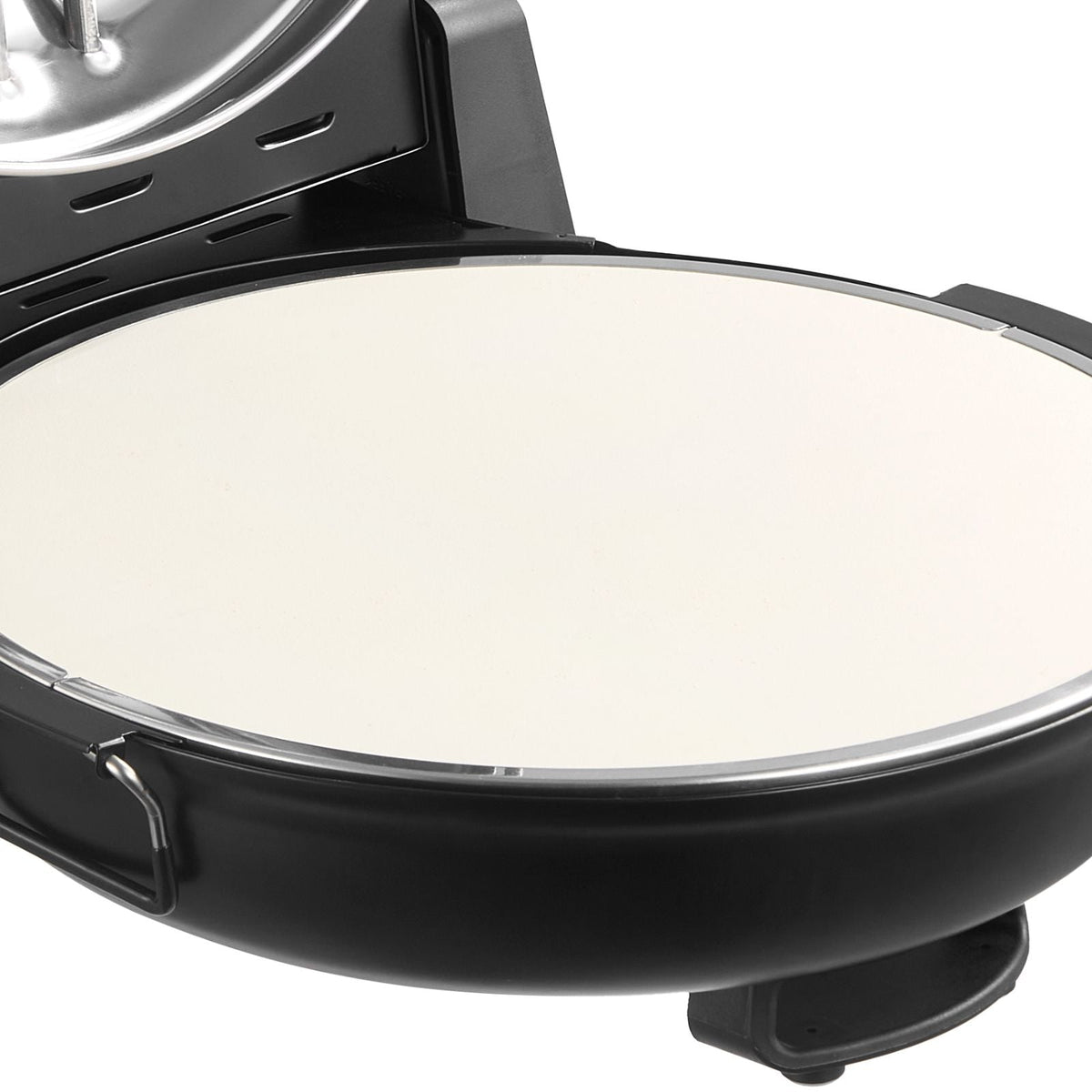 Pizza Oven, 12 in Electric Pizza Maker, 1200W Electric Pizzas Cooker with Cordierite Stone, 5-Mode Temperature Control, Viewing Window for Precise Cooking, Heats up to 788 ˚F, for Home (Black)