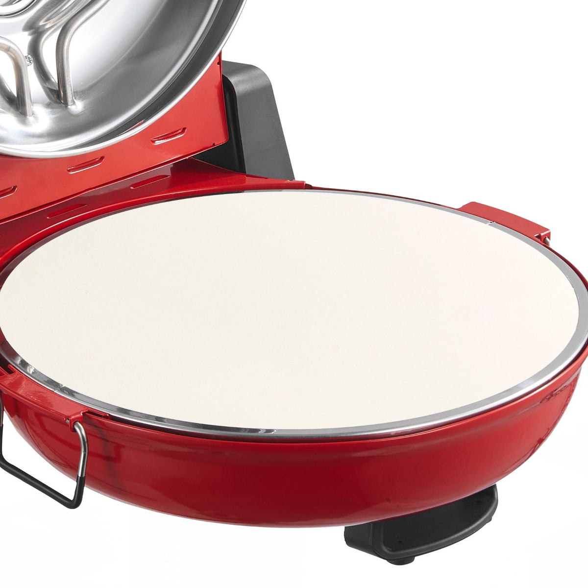 Pizza Oven, 12 in Electric Pizza Maker, 1200W Electric Pizzas Cooker with Cordierite Stone, 5-Mode Temperature Control, Viewing Window for Precise Cooking, Heats up to 788 ˚F, for Home (Red)