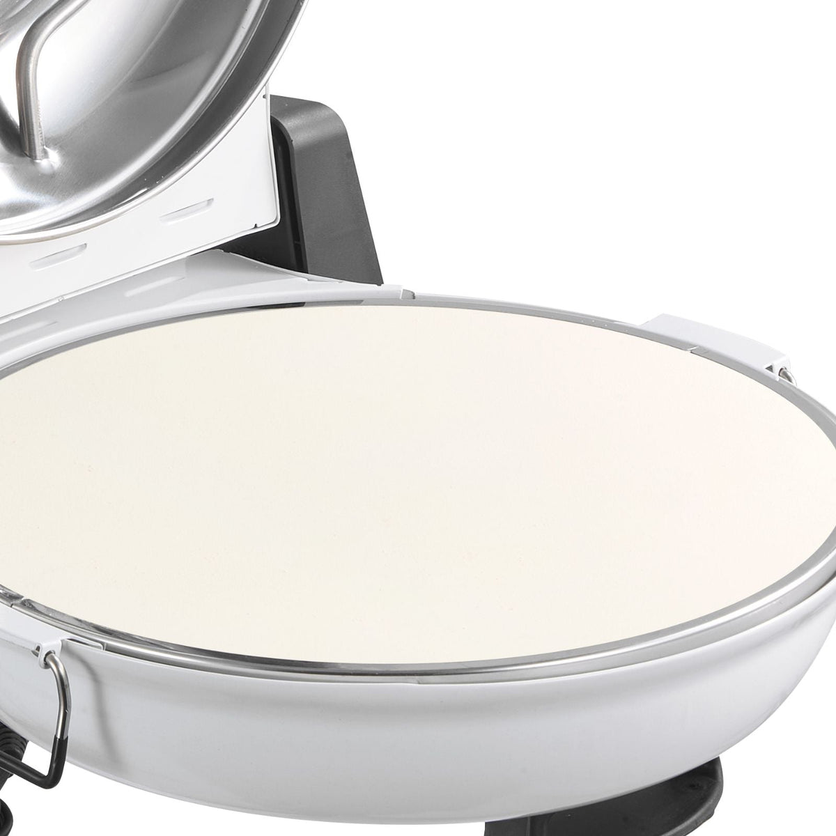 Pizza Oven, 12 in Electric Pizza Maker, 1200W Electric Pizzas Cooker with Cordierite Stone, 5-Mode Temperature Control, Viewing Window for Precise Cooking, Heats up to 788 ˚F, for Home (White)