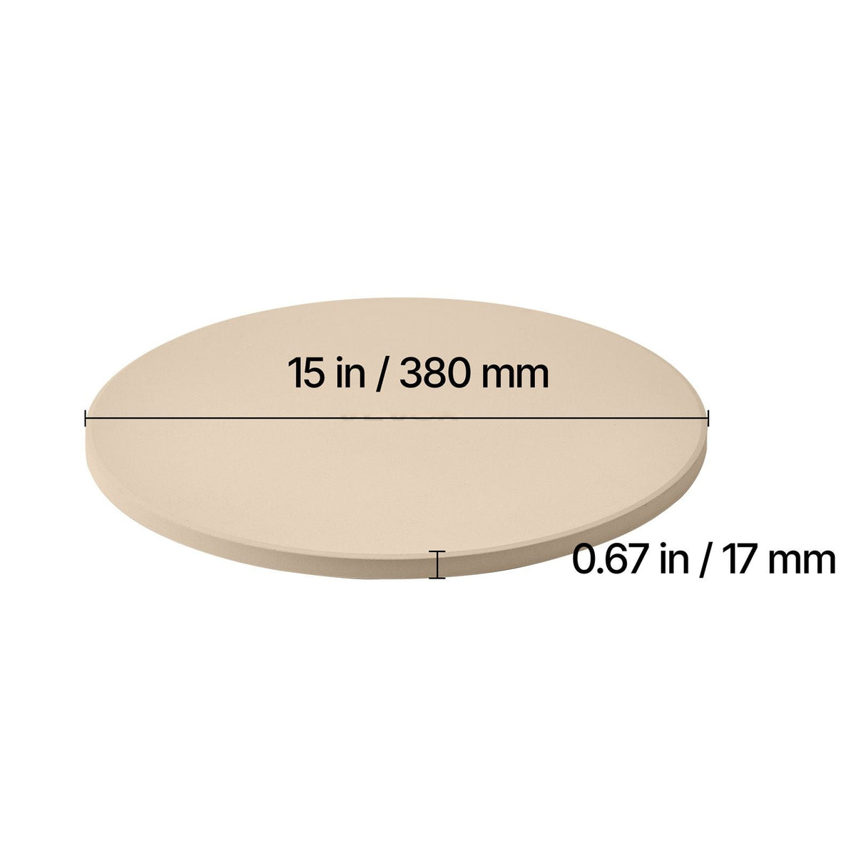 Pizza Stone, 15 in Round Pizza Stone, 0.67 in Large Cordierite Baking-Stone with Metal Peel, Scrape, 1450Fahrenheit Heat-Resistant Cooking Stones, for Kitchen Oven, Baking Pizzas, BBQ Grilling