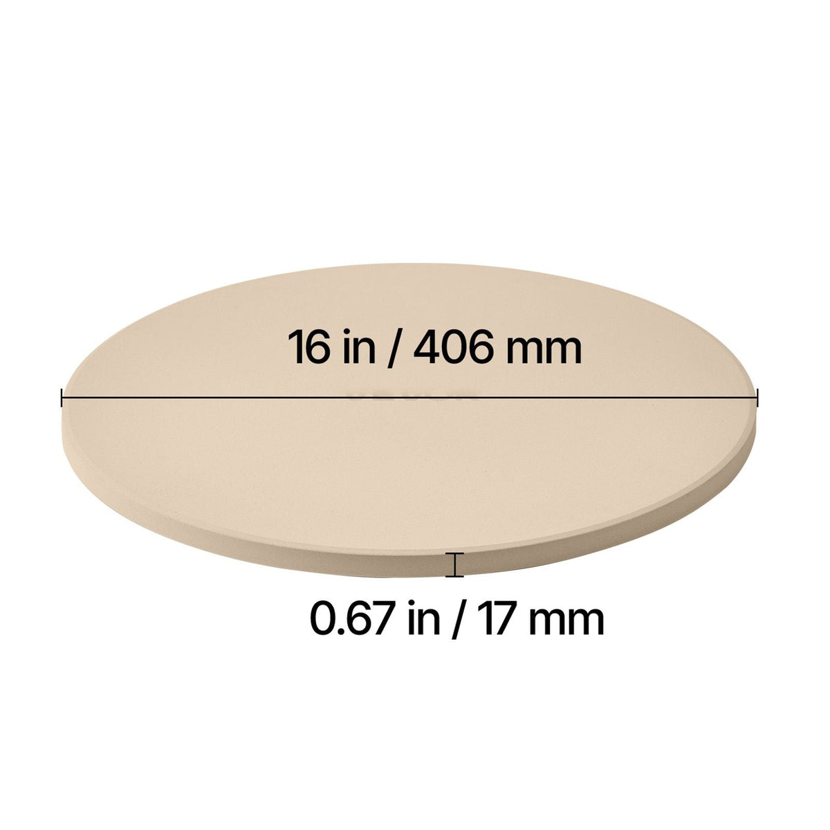 Pizza Stone, 16 in Round Pizza Stone, 0.67" Thick Extra Large Baking-Stone with Rack Stand, 1450 Fahrenheit Heat-Resistant Cooking Stones, for Kitchen Oven, Baking Pizzas, BBQ Grill