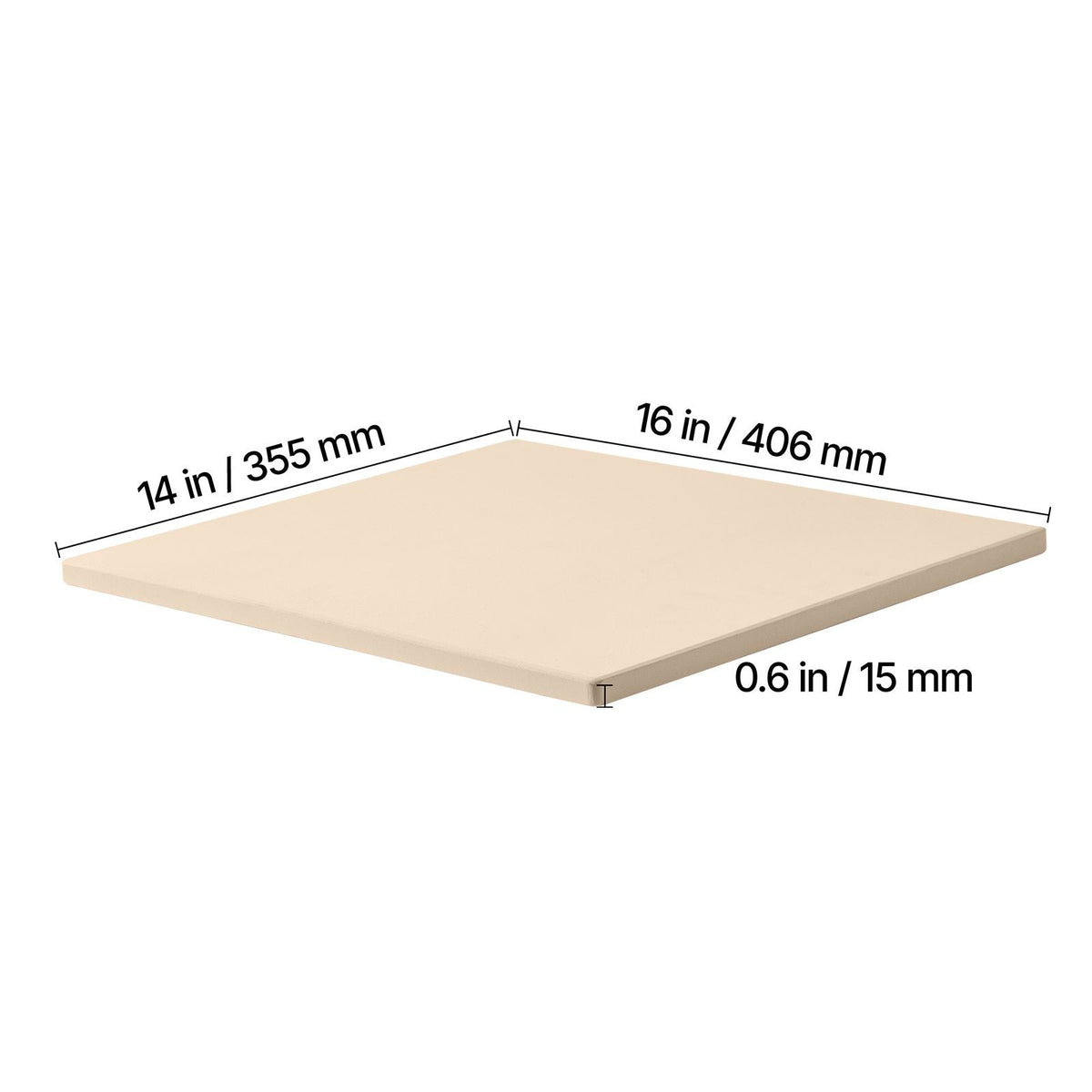 Pizza Stone, 16 x 14 x 0.6 Inch Rectangular Cordierite Pizza Stone, Large Baking-Stone with Scraper, 1450Fahrenheit Heat-Resistant Cordierite Cooking Stones for Kitchen Bake Oven, BBQ Grilling