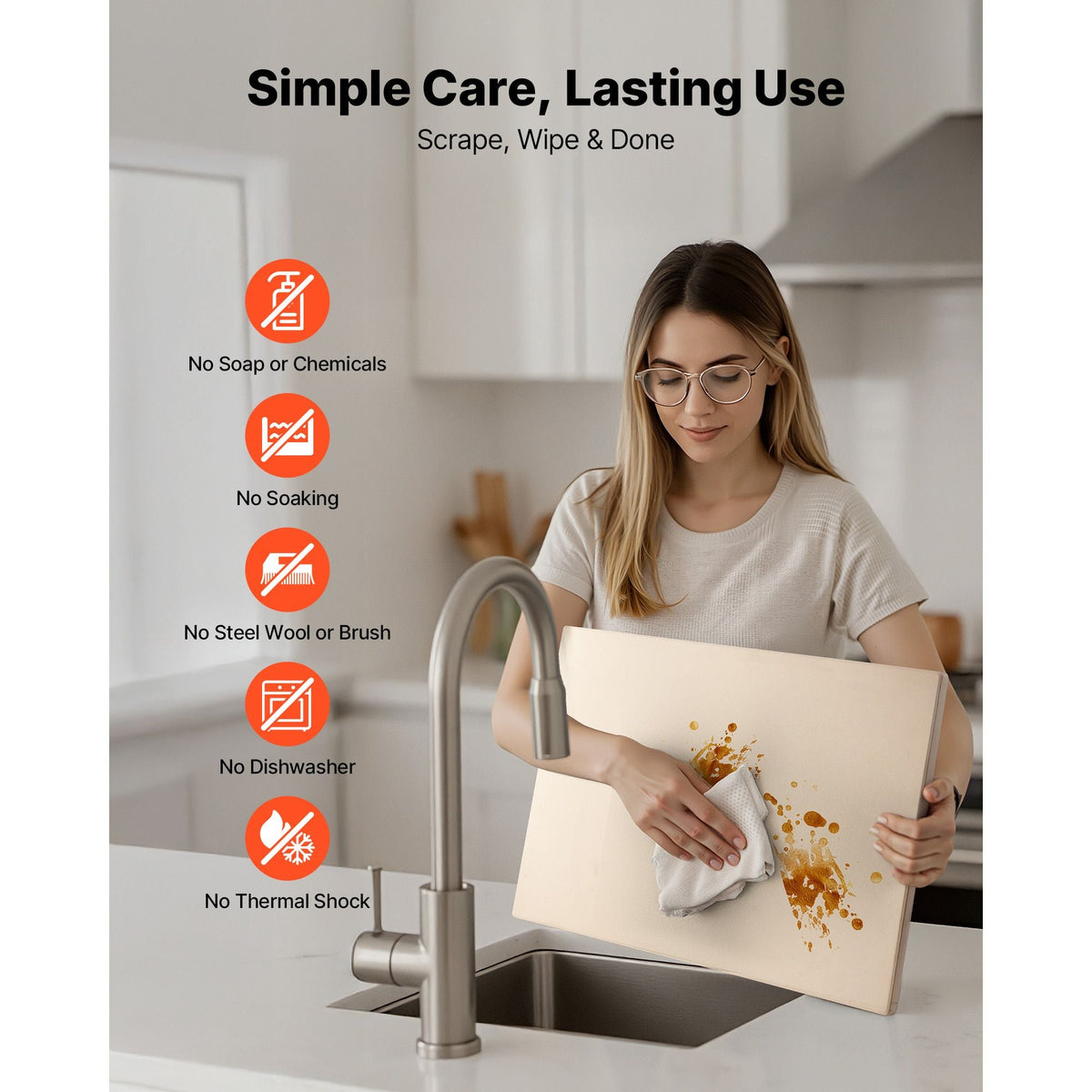 Pizza Stone, 20 x 14 x 0.6 in Rectangular Cordierite Pizza Stone, 1450Fahrenheit Heat-Resistant Cook Stone, Extra Large Baking-Stone with Metal Peel, Scraper, for Kitchen Bake Oven, BBQ Grill
