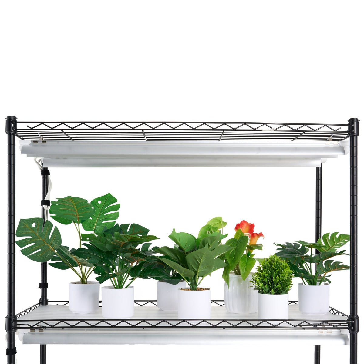 Plant Stand with Grow Light, 4 Tiers Plant Shelf with 3000K 180W LED Full Spectrum Light for Indoor Plants, Grow Light Shelf with Timer for Seed Starting 35.4" L x 13.8" W x 59.1" H