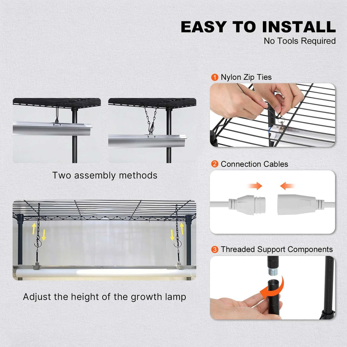 Plant Stand with Grow Light, Grow Light Shelf with Cover and Thermometer, 4 Tiers 180W Plant Shelf with Grow Light, Full Spectrum Light Mini Greenhouse Plant Stand with Timer for Seed Starting