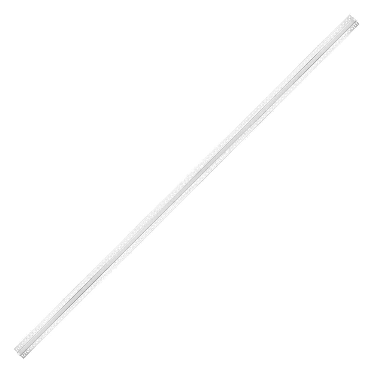 Plaster-in LED Aluminum Channel, 10-Pack 6.6 ft/2M, Trimless Recessed Drywall LED Strip Diffuser Channel, with Milky Cover, End Caps and Mounting Clips, Aluminum Profile, for Wall and Ceiling