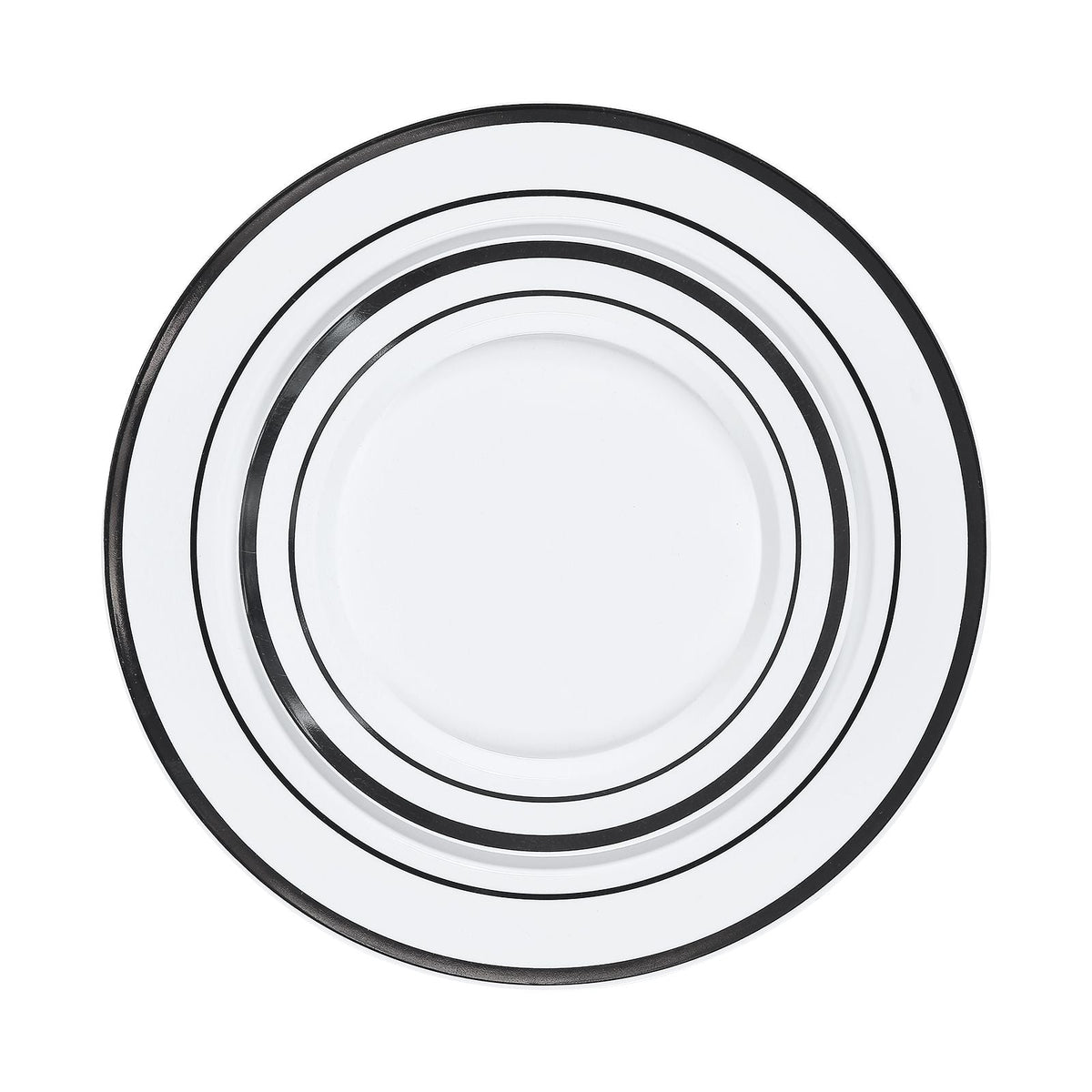 Plastic Disposable Plates, 350 Pcs Plastic Dinnerware Set, Include 50 Dinner Plates, 50 Dessert Plates, 50 Pre-Rolled Napkins, 50 Forks, 50 Knives, 50 Spoons, and 50 Cups, for Party and Wedding