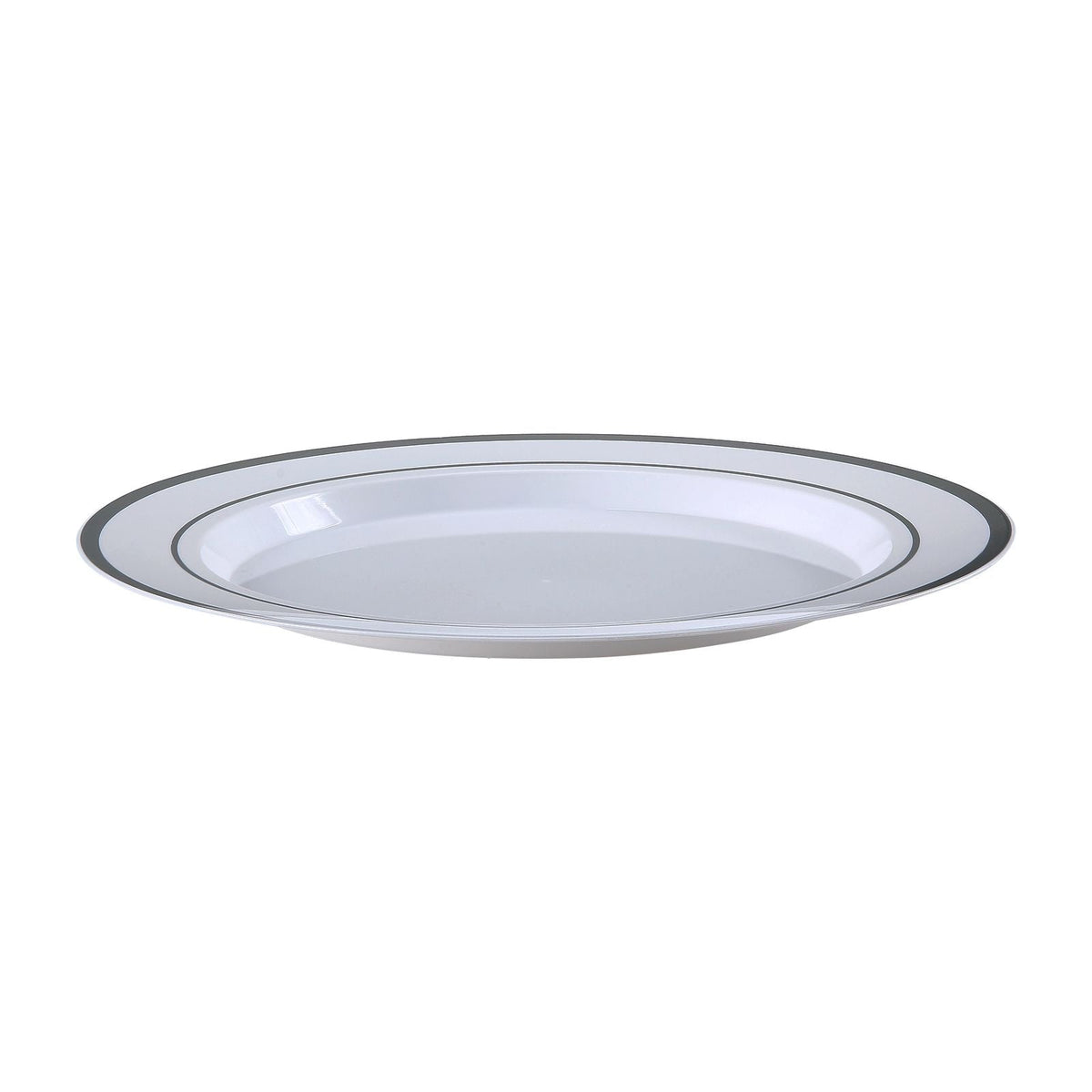 Plastic Disposable Plates, 350 Pcs Plastic Dinnerware Set, Include 50 Dinner Plates, 50 Dessert Plates, 50 Pre-Rolled Napkins, 50 Forks, 50 Knives, 50 Spoons, and 50 Cups, for Party and Wedding